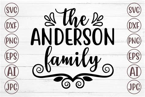 The Anderson Family Svg Graphic by Svgmaker · Creative Fabrica