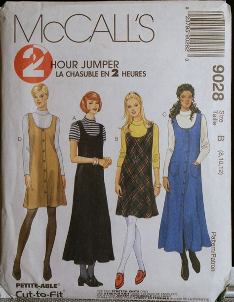 Sewing Pattern Misses Jumper And Top McCall S 9028 Sz 8