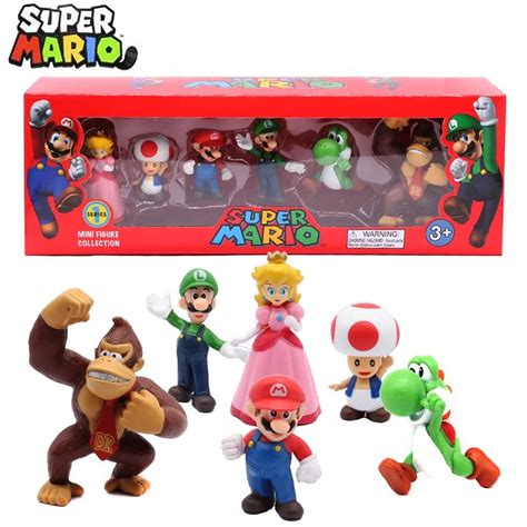 Набор фигурок Супер Марио Super Mario 6 штук купить на OZON по низкой ...