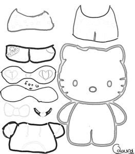 Раскраски Хелло Китти с одеждой и аксессуарами распечатать