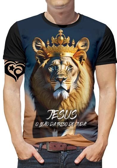 Camiseta Le O De Jud Masculina Jesus Gospel Crist Blusa Ia Alemark