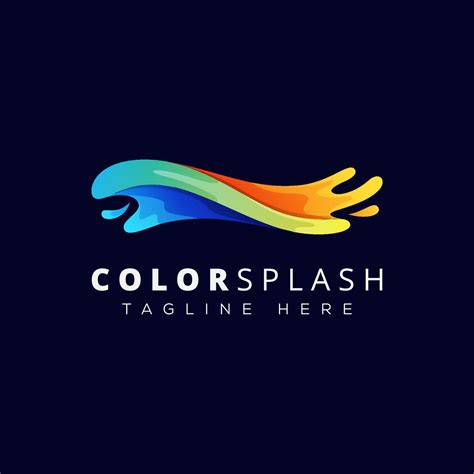 color splash or brush paint logo design vector element 8214656 Vector ...