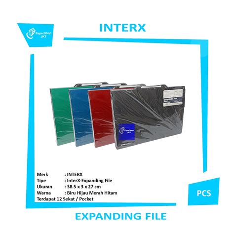 Jual Interx Expanding File With Handle Folio Tas Tenteng Pcs