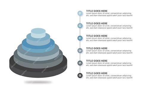 Premium Vector 3d Blocks Hierarchy Infographic Template Design With 6