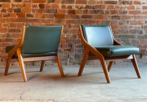 Neil Morris Walnut Lounge Chairs For Morris Furniture Glasgow Circa