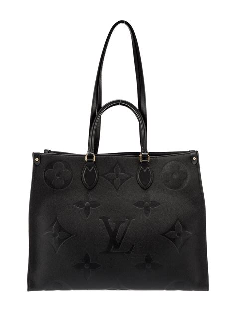 Louis Vuitton Monogram Giant Empreinte Onthego Gm Black Totes Handbags Lou876006 The Realreal