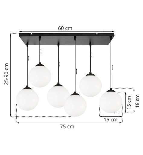 Regulowana Lampa Wisz Ca Prostok Tna Podsufitka Cm Kloszy Kula