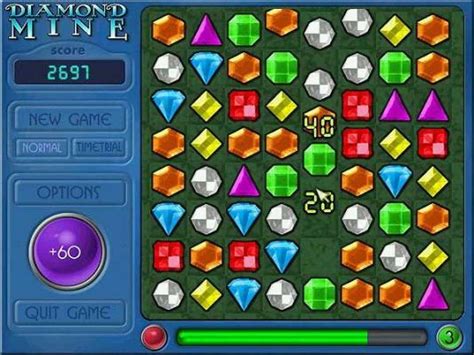 Play free Diamond Mine Online games. Play Gems swapping on line free