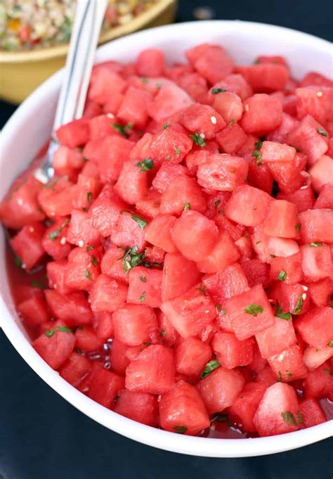 Watermelon Salad With Basil And White Balsamic Vindulge