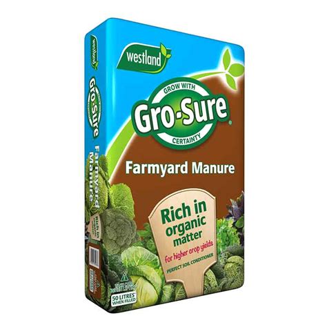 Westland Gro Sure Farmyard Manure Litres Soil Improver Conditioner