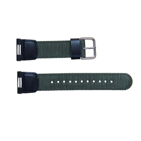 Bracelet Nylon Watch Band Black Green Canvas For Casio SGW 100 SGW100