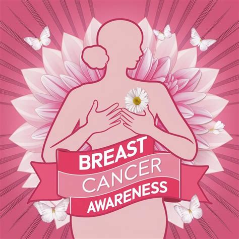 Premium Vector Stylized Illustrative Image Promoting Breast Cancer Awareness