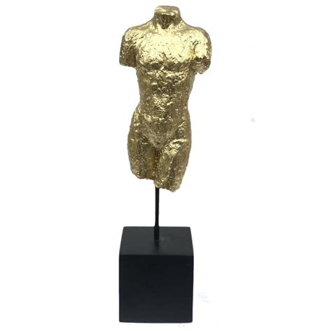 Escultura Busto Na Base Pequeno Dourado Shopee Brasil