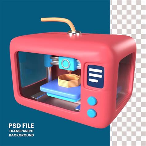 Premium Psd Enclosed D Printer D Illustration Icon