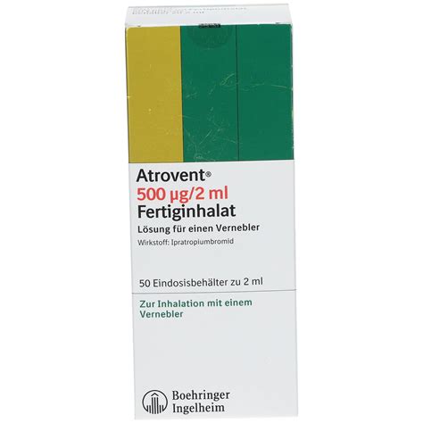 Atrovent 500 µg2 Ml Fertinhaleindosisbehält 50x2 Ml Mit Dem E