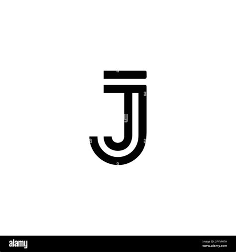 Letter J Lines Geometric Symbol Simple Logo Vector Stock Vector Image