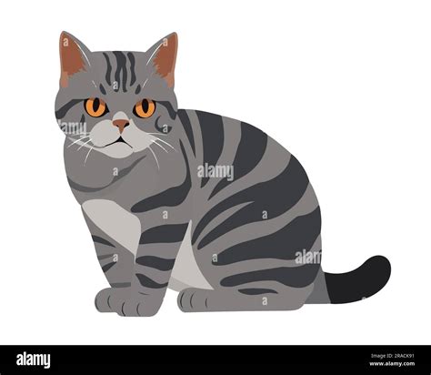 A Cute Cat Flat Vector Illustration Stock Vector Image And Art Alamy