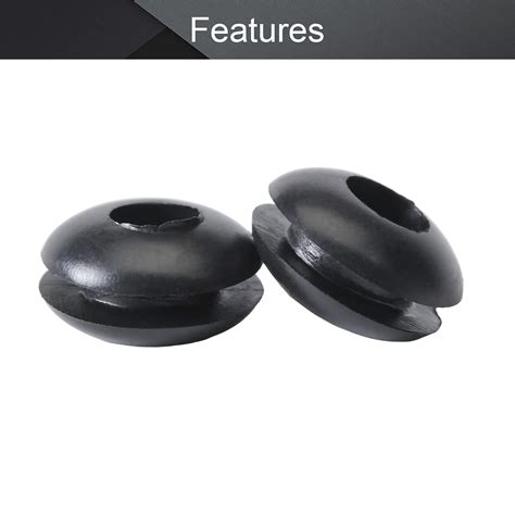 Snapklik.com : 1000Pcs Rubber Grommets 3mm Mounting Dia Rubber Wire Grommet Oil Resistant ...