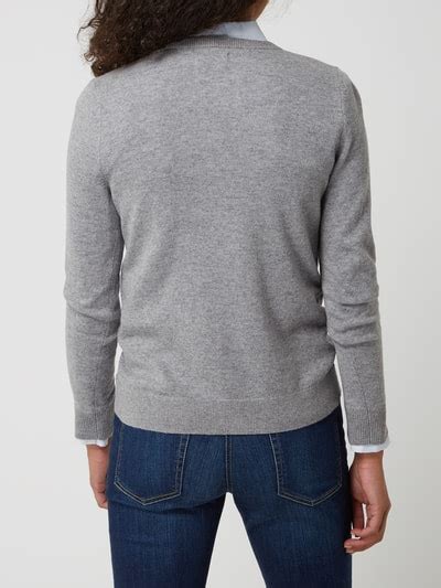 Gant Pullover Aus Lammwolle Mittelgrau Online Kaufen