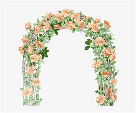 Clip Black And White Arch Vector Floral Wedding Arch Png Free