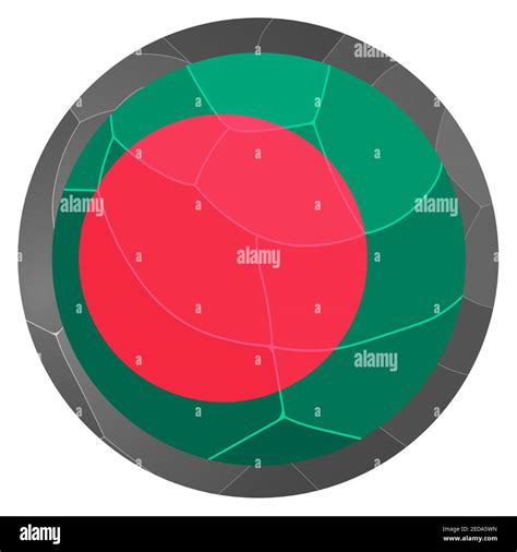 Glass Light Ball With Flag Of Bangladesh Round Sphere Template Icon