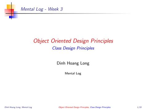 Principles of Object Oriented Design