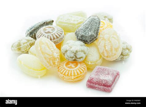 Sweets On White Background Stock Photo Alamy