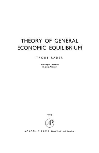 دانلود کتاب Theory Of General Economic Equilibrium