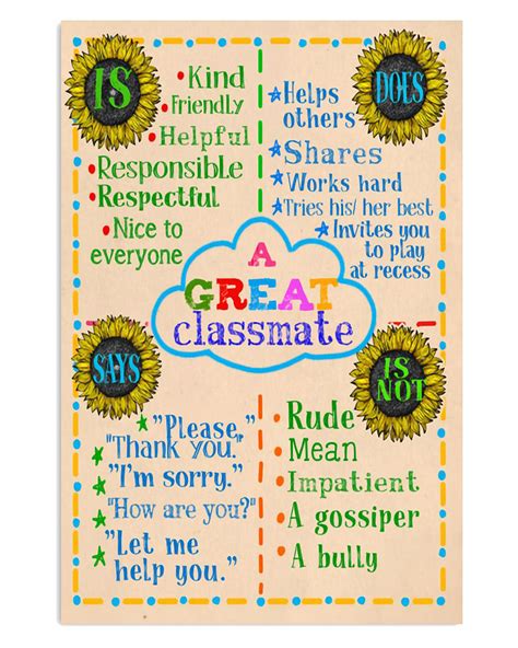 Teacher Classroom Great Classmate Is Back To School Poster Teeuni