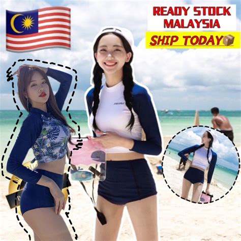 Got Plus Size READY STOCK Malaysia Longsleeve Hot Selling Snorkeling Baju RENANG Panjang Bikini