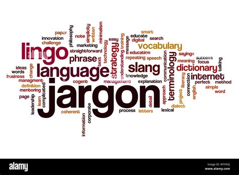 Jargon Word Cloud Concept Stock Photo Alamy