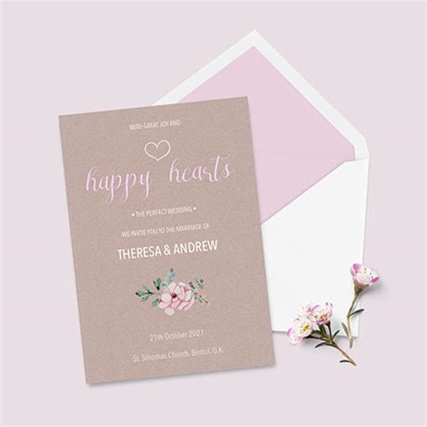 Happy Hearts Wedding Invitation – MyPagesTemplates.com