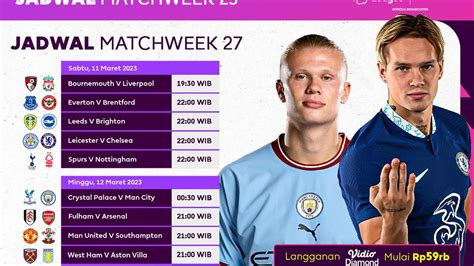 Jadwal Live Streaming Liga Inggris 2022 2023 Matchweek 27 Di Vidio 11