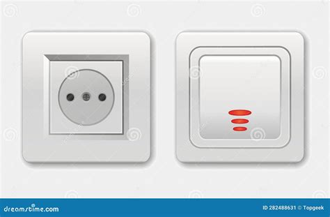 Light Switch. Red Electric Light Switch in on and OFF Position Stock Vector - Illustration of ...