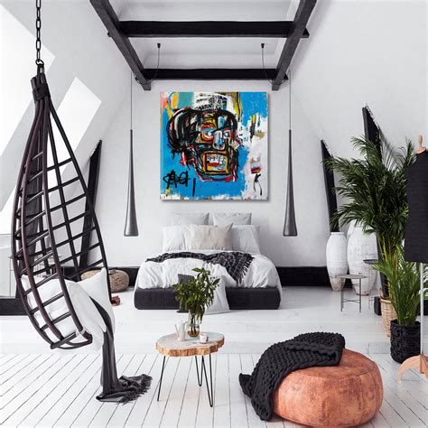 SKULL BY BASQUIAT Canvas Print Wall Art Affordable Home Decor – Artesty.com