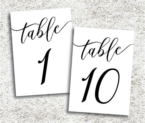 Free Printable Table Numbers 1 10 Printable Templates Images And