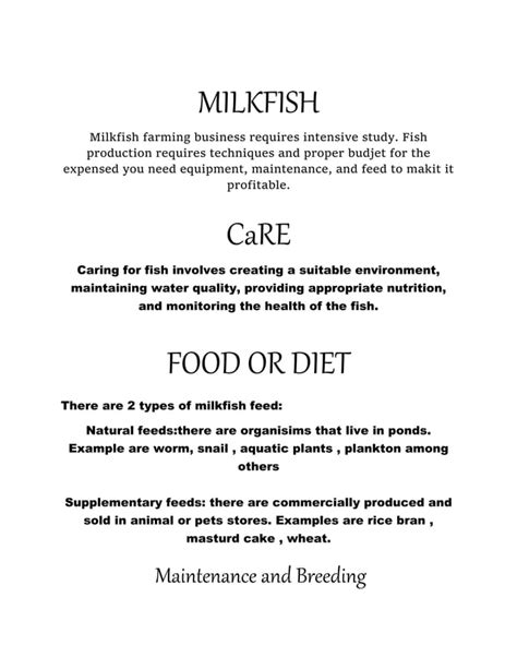 MILKFISH FARMING.docx | Free Download