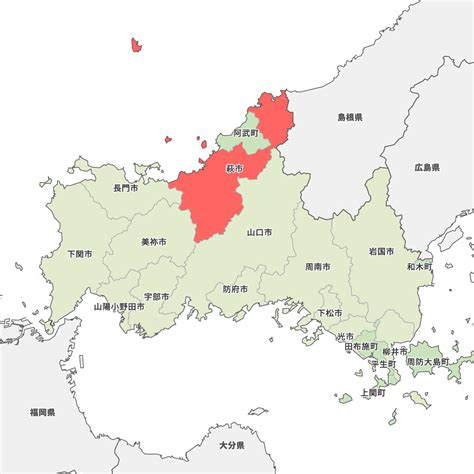 山口県萩市の地図 Map It マップ・イット