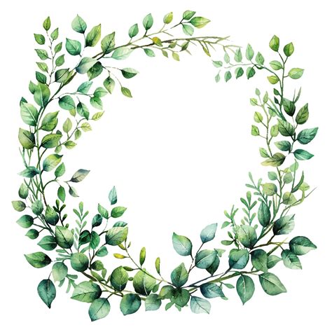 Premium Vector | Greenery frame border vector illustration in ...