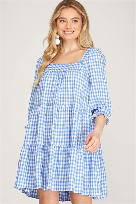 Picnic In The Park Gingham Dress The Social Peach Boutique