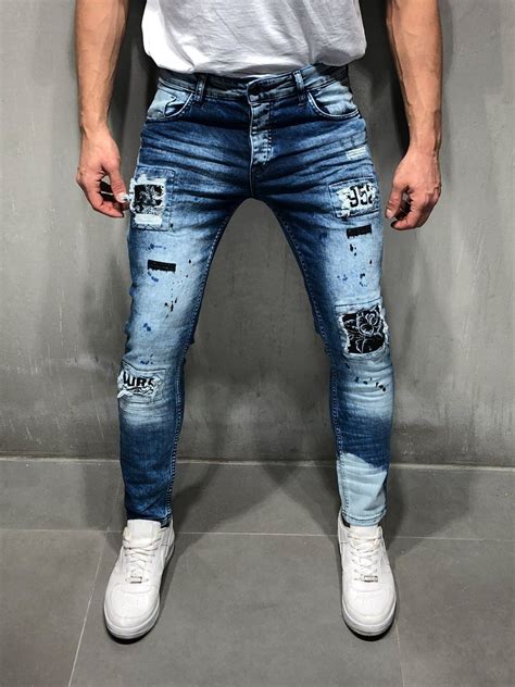 Mens Denim Jeans Stone Washed At Carriejdawson Blog