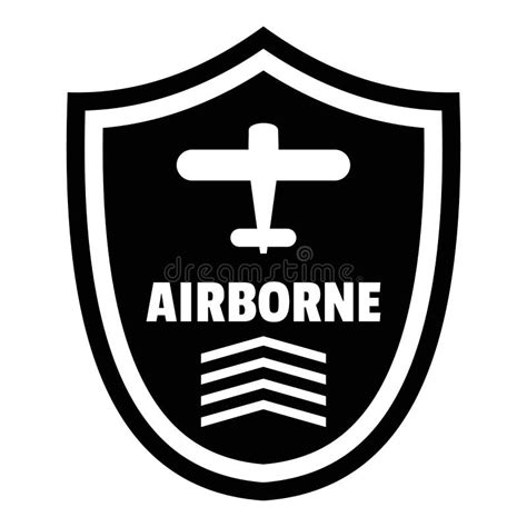 Airborne Badge Logo, Simple Style Stock Vector - Illustration of ...