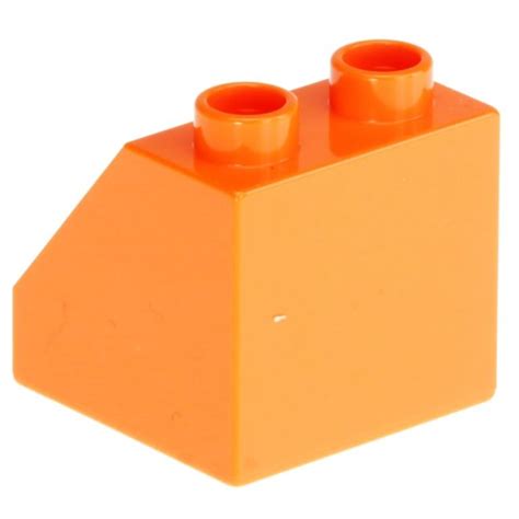 LEGO Duplo Brick 2 X 2 X 1 1 2 Slope 45 6474 Orange DECOTOYS