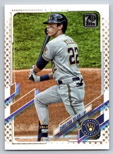 2021 Topps Gold Star 100 Christian Yelich For Sale Online EBay