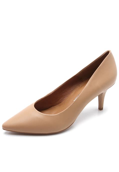 Scarpin Morena Rosa Liso Nude Compre Agora Dafiti Brasil