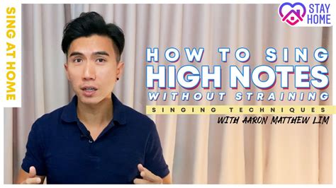 Sing At Home 7 How To Sing High Notes Without Straining By Aaron