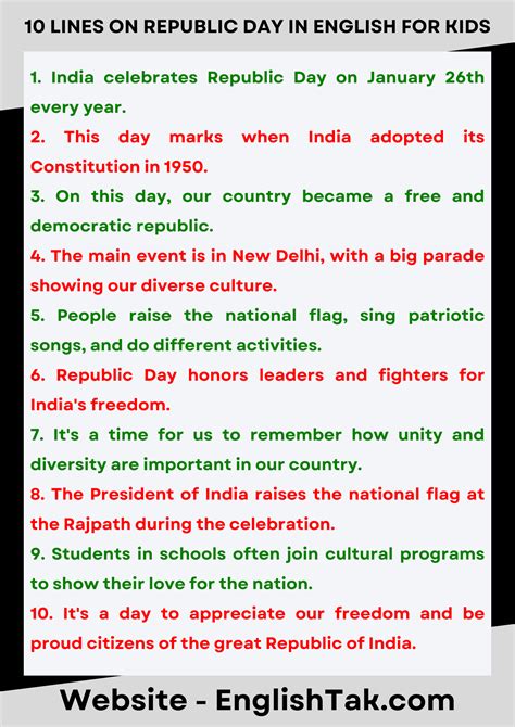 Lines On Republic Day In English Speech Englishtak