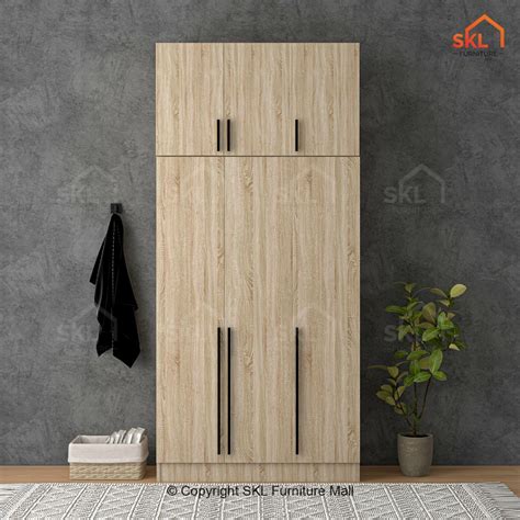 CICI 3X8FT 6 DOORS WARDROBE WITH SHELF Almari Baju Kabinet Baju