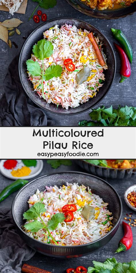 Multicoloured Pilau Rice - Easy Peasy Foodie