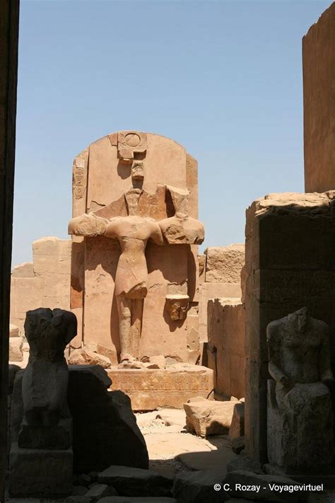 Statue Of The Triad Amun Mut And Khonsu Karnak Temple Egypt